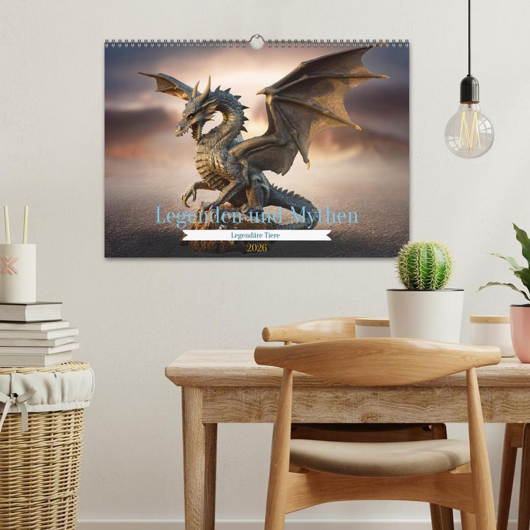 Produktbild: Legenden und Mythen - Legend&auml;re Tiere (Wandkalender 2026 DIN A3 quer), CALVENDO Monatskalender