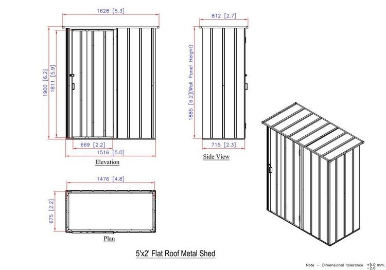 Produktbild: Metall Ger&auml;tehaus 148x68 Gartenhaus Schiebet&uuml;r