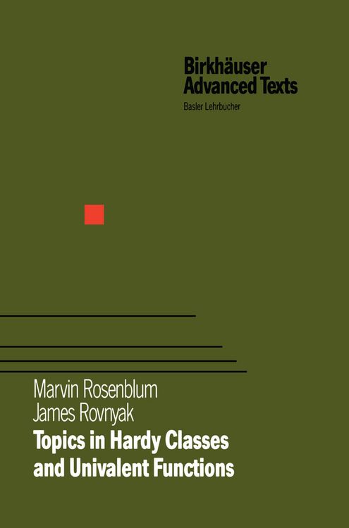 Produktbild: Topics in Hardy Classes and Univalent Functions