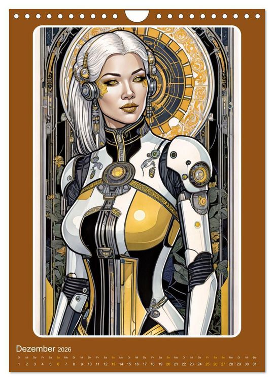 Produktbild: Weibliche Roboter (Wandkalender 2026 DIN A4 hoch), CALVENDO Monatskalender