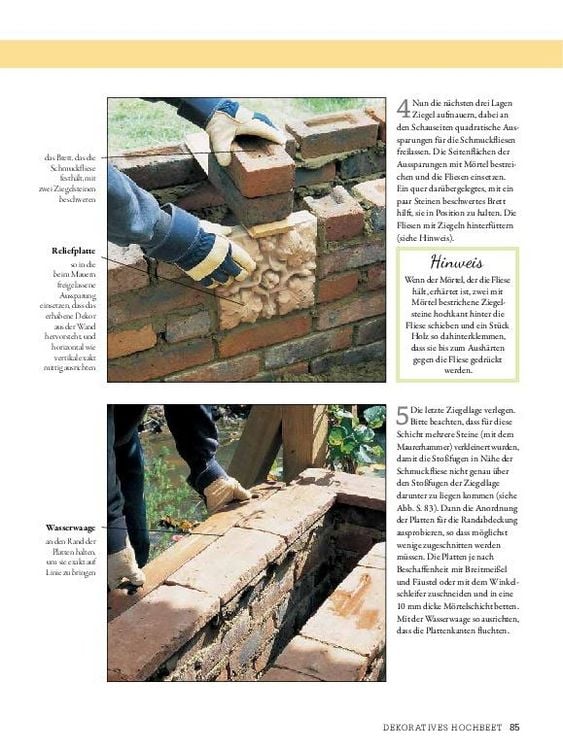 Projekte mit Ziegelsteinen: 16 tolle Ideen für Ihren Garten und Terrasse
