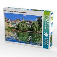 Produktbild: CALVENDO Puzzle T&uuml;binger Neckarfront mit Stocherkahnanlegestelle | 1000 Teile Lege-Gr&ouml;&szlig;e 64x48cm Foto-Puzzle f&uuml;r gl&uuml;ckliche Stunden