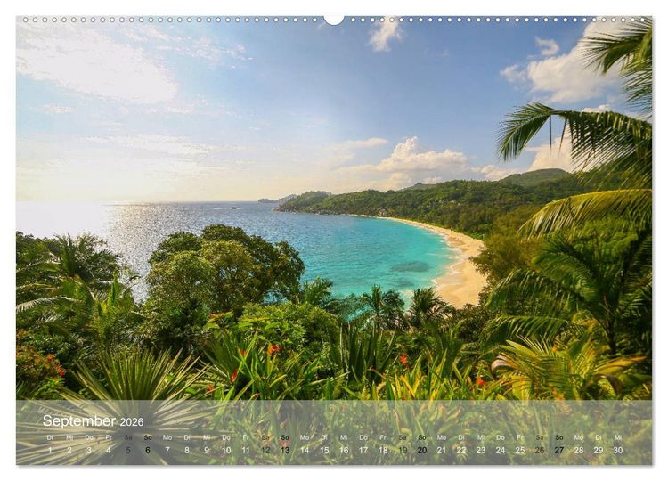Produktbild: Seychellen - Paradis im indischen Ozean (hochwertiger Premium Wandkalender 2026 DIN A2 quer), Kunstdruck in Hochglanz