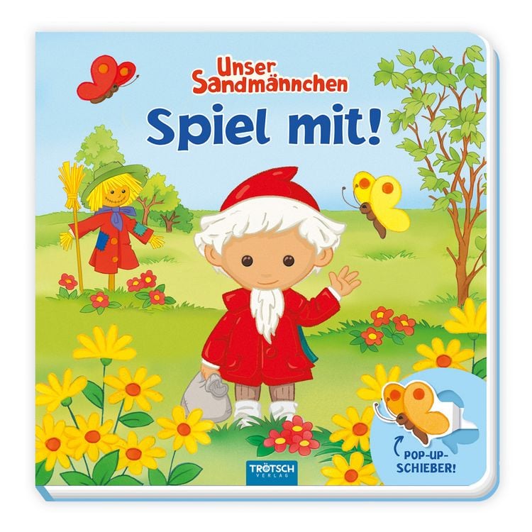 Produktbild: Tr&ouml;tsch Unser Sandm&auml;nnchen Spiel mit Pappenbuch mit Pop-up-Schiebern