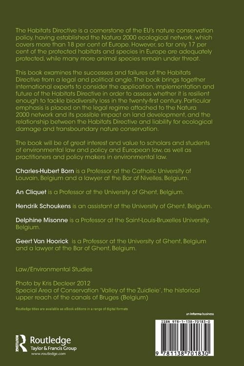 Produktbild: The Habitats Directive in its EU Environmental Law Context