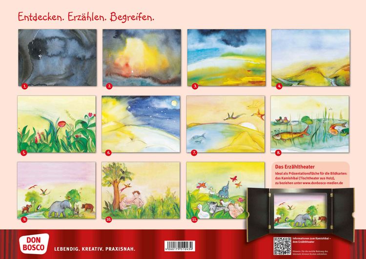 Produktbild: Die Sch&ouml;pfungsgeschichte. Wie Himmel und Erde entstanden. Kamishibai Bildkartenset