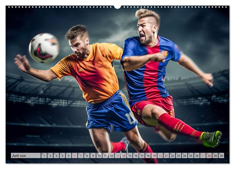 Produktbild: Fussball - Zweikampf (Wandkalender 2026 DIN A2 quer), CALVENDO Monatskalender