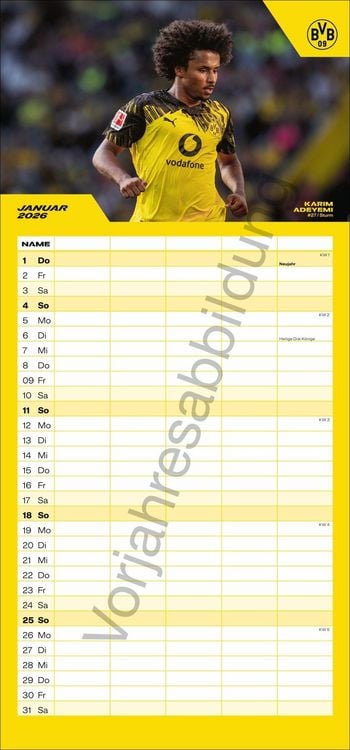 Produktbild: BVB Familienplaner 2027