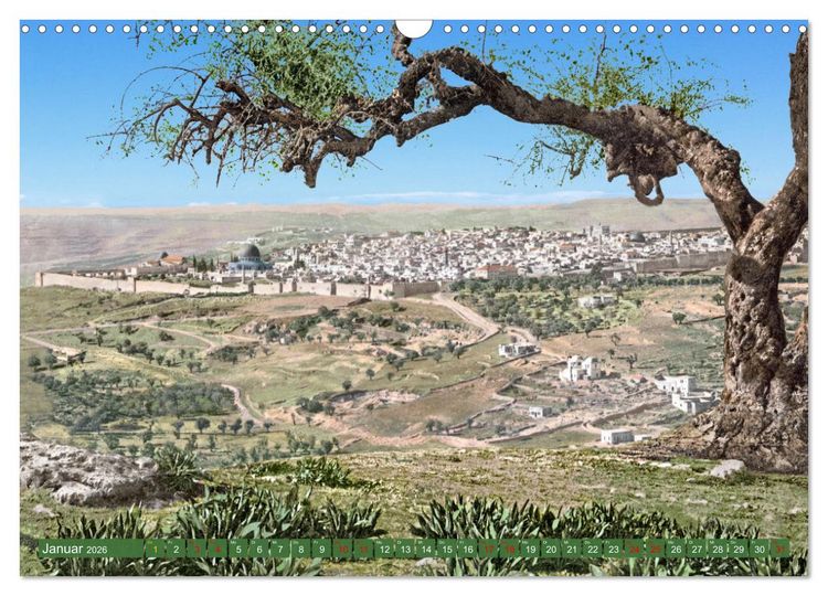 Produktbild: Altes Jerusalem um das Jahr 1900 - Fotos neu restauriert und koloriert (Wandkalender 2026 DIN A3 quer), CALVENDO Monatskalender