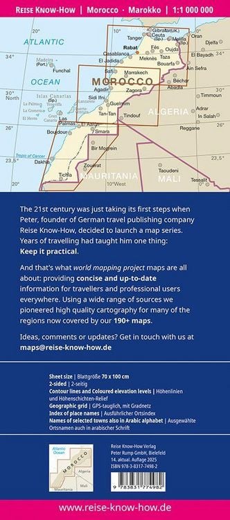 Produktbild: Reise Know-How Landkarte Marokko / Morocco (1:1.000.000)