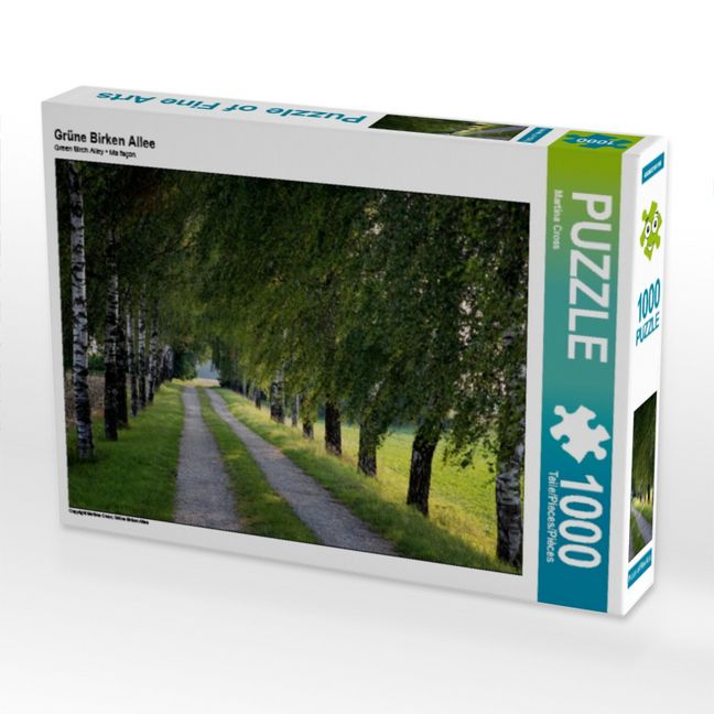 Produktbild: CALVENDO Puzzle Gr&uuml;ne Birken Allee | 1000 Teile Lege-Gr&ouml;&szlig;e 64x48cm Foto-Puzzle f&uuml;r gl&uuml;ckliche Stunden