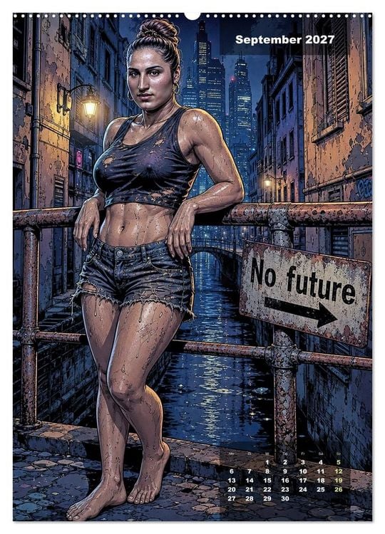 Produktbild: No Future: Dystopische Street-Art Graphic Novel (Wandkalender 2027 DIN A2 hoch), CALVENDO Monatskalender