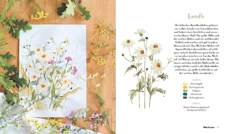 Produktbild: Wildflower Watercolor &ndash; Blumen-Aquarelle malen