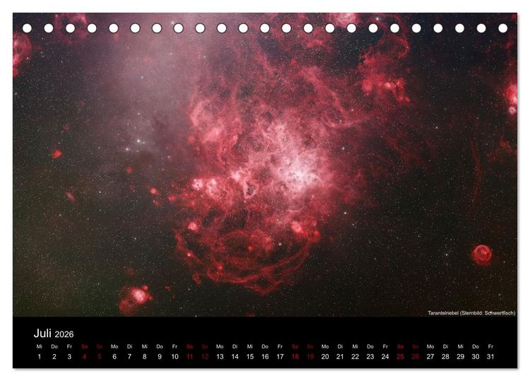 Produktbild: Deep Sky Fotografie (Tischkalender 2026 DIN A5 quer), CALVENDO Monatskalender