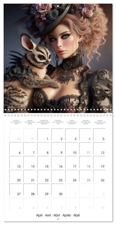 Produktbild: Sensual Women and Exotic Wildlife (Wall Calendar 2026 12 &times; 12 Inch) CALVENDO 12 Month Wall Calendar