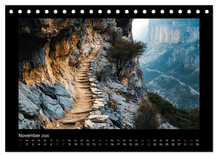 Produktbild: Abenteuerliche Wege (Tischkalender 2026 DIN A5 quer), CALVENDO Monatskalender
