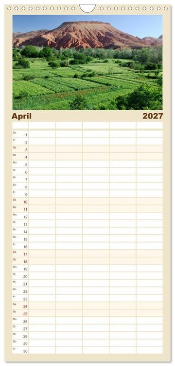 Produktbild: Familienplaner 2027 - M&auml;rchenhaftes Marokko mit 5 Spalten (Wandkalender, 21 x 45 cm) CALVENDO