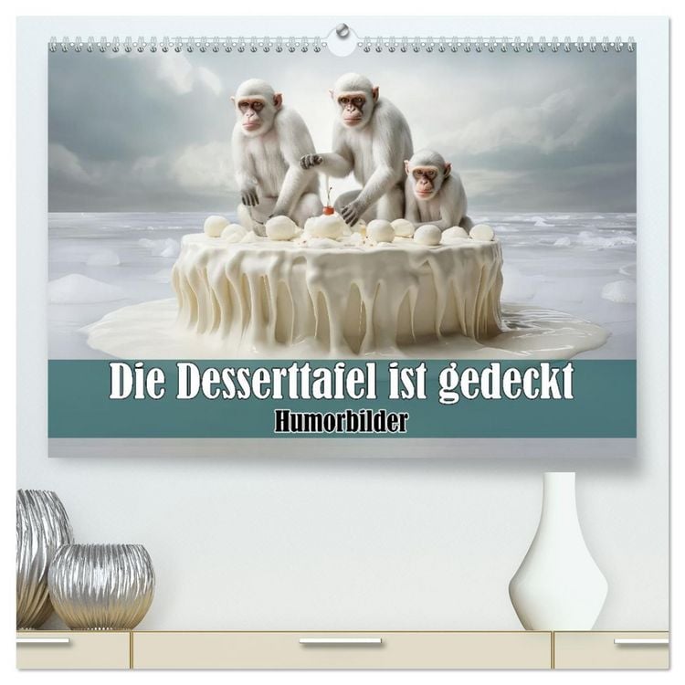 Produktbild: Die Desserttafel ist gedeckt - Humorbilder (hochwertiger Premium Wandkalender 2026 DIN A2 quer), Kunstdruck in Hochglanz