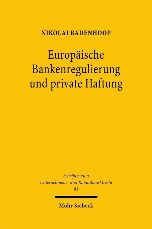 Produktbild: Europ&auml;ische Bankenregulierung und private Haftung