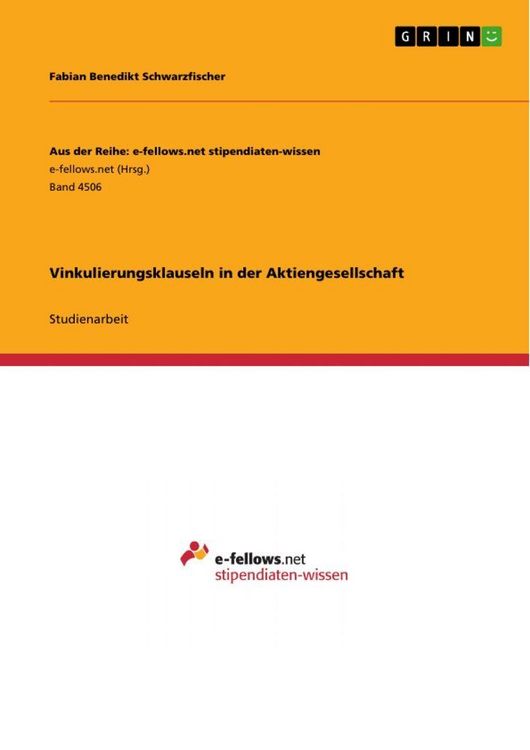 Produktbild: Vinkulierungsklauseln in der Aktiengesellschaft