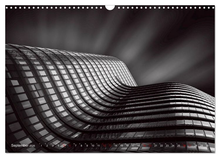 Produktbild: Monochrome Architektur (Wandkalender 2026 DIN A3 quer), CALVENDO Monatskalender