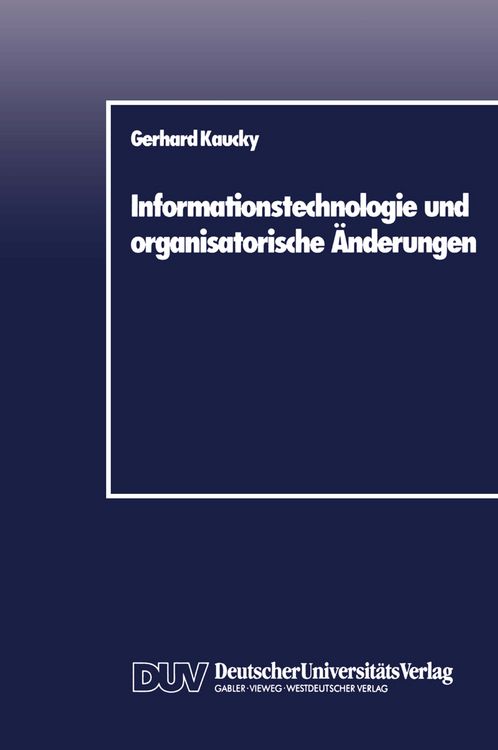 Produktbild: Informationstechnologie und organisatorische &Auml;nderungen