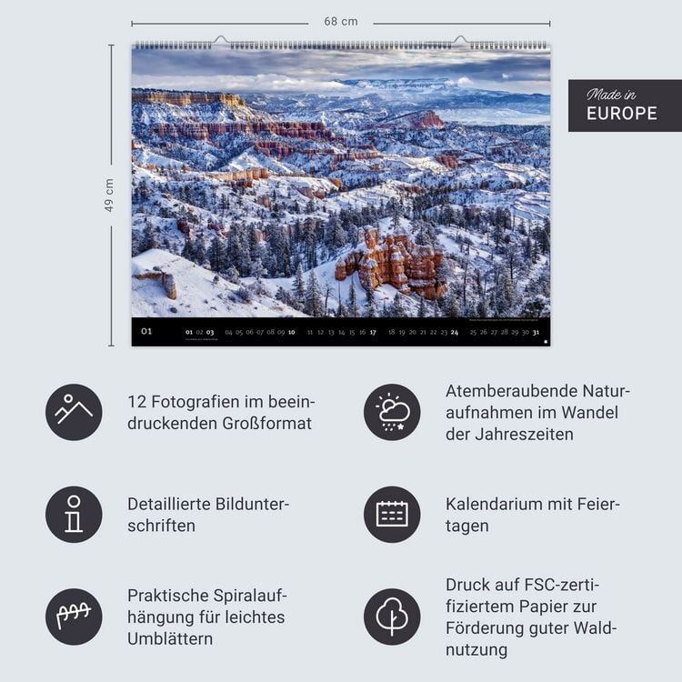 Produktbild: Landscapes Edition Kalender 2027 - Edition Alexander von Humboldt Kalender 2027