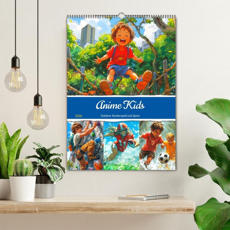 Produktbild: Anime Kids. Outdoor Kinderspa&szlig; und Sport (Wandkalender 2026 DIN A2 hoch), CALVENDO Monatskalender