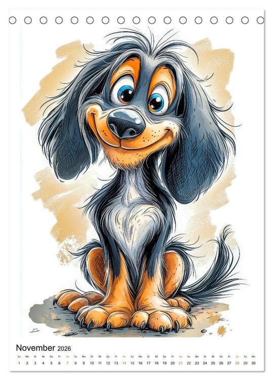 Produktbild: Hunde mit Humor (Tischkalender 2026 DIN A5 hoch), CALVENDO Monatskalender