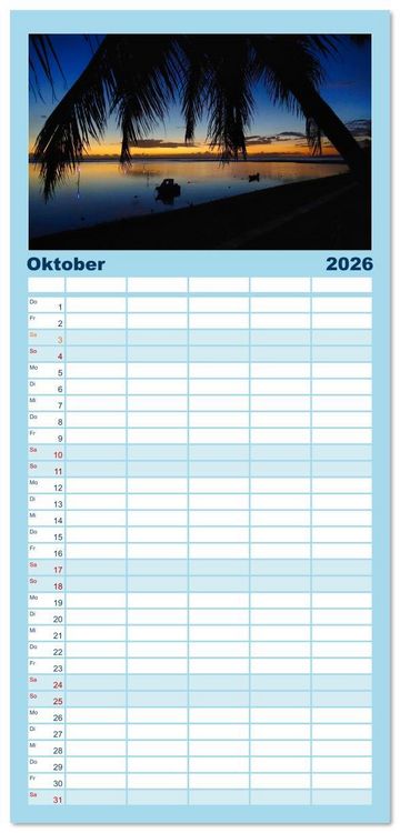 Produktbild: Familienplaner 2026 - La Reunion - Traumhafte K&uuml;sten und Hochgebirge mit 5 Spalten (Wandkalender, 21 x 45 cm) CALVENDO