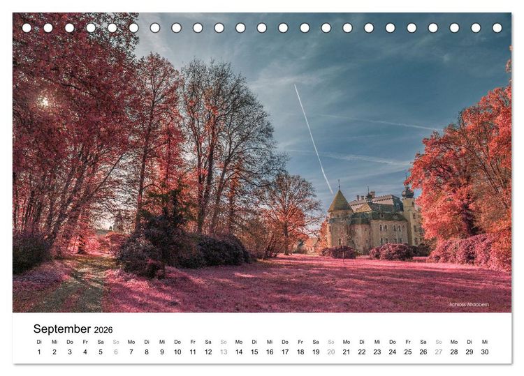 Produktbild: Die Lausitz im faszinierenden Infrarotlicht (Tischkalender 2026 DIN A5 quer), CALVENDO Monatskalender
