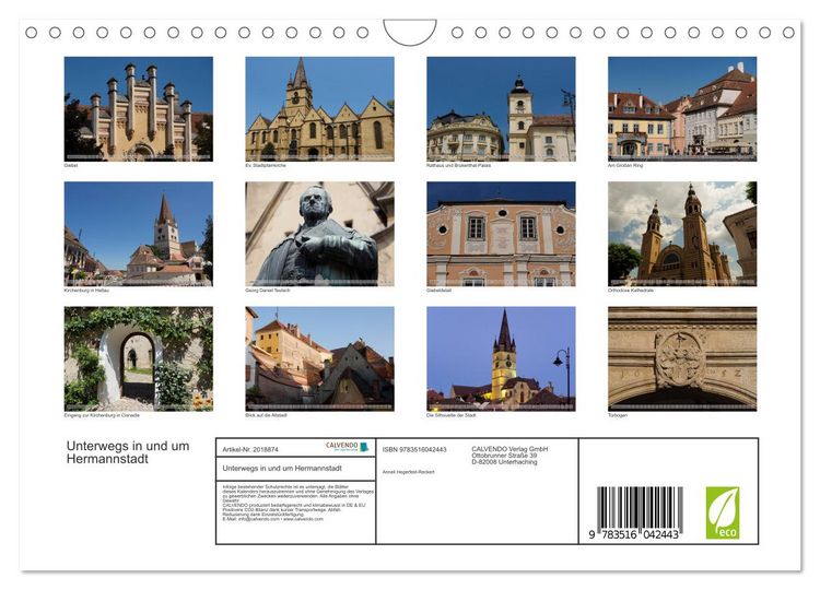 Produktbild: Unterwegs in und um Hermannstadt (Wandkalender 2026 DIN A4 quer), CALVENDO Monatskalender