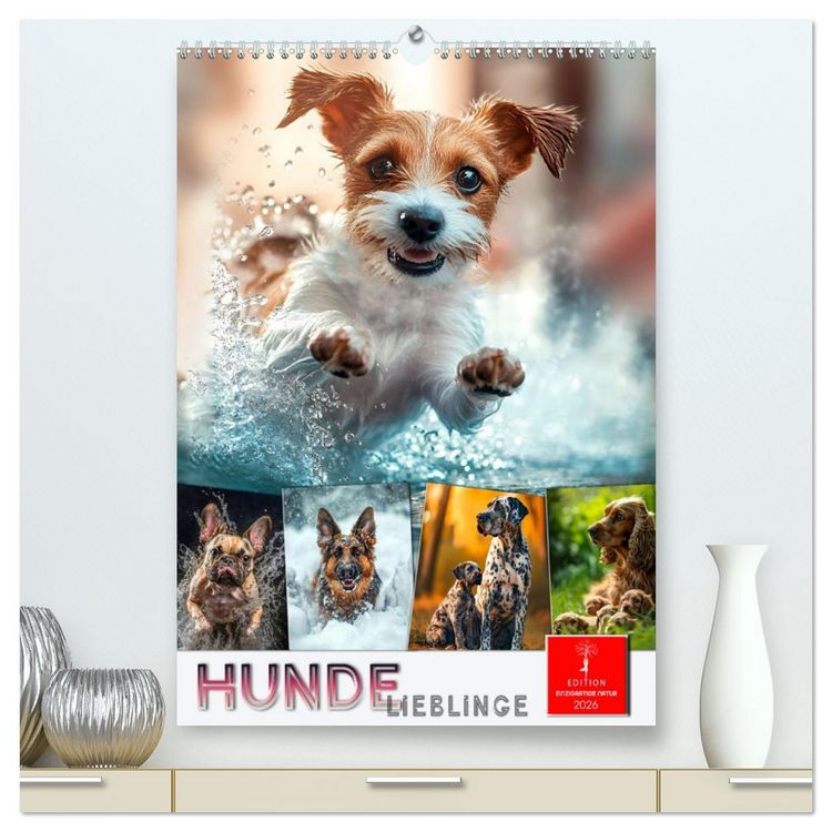 Produktbild: Hunde Lieblinge (hochwertiger Premium Wandkalender 2026 DIN A2 hoch), Kunstdruck in Hochglanz