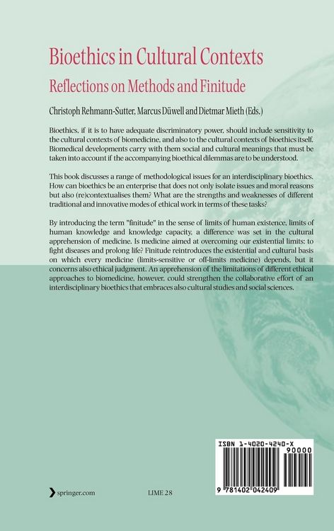 Produktbild: Bioethics in Cultural Contexts
