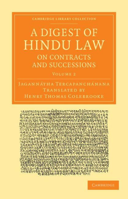 Produktbild: A Digest of Hindu Law, on Contracts and Successions