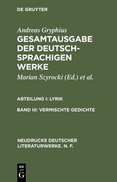 Produktbild: Vermischte Gedichte