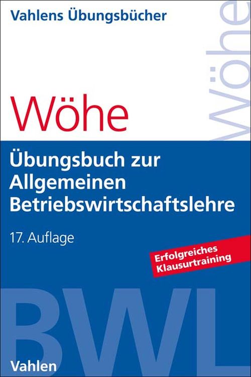Produktbild: &Uuml;bungsbuch zur Einf&uuml;hrung in die Allgemeine Betriebswirtschaftslehre