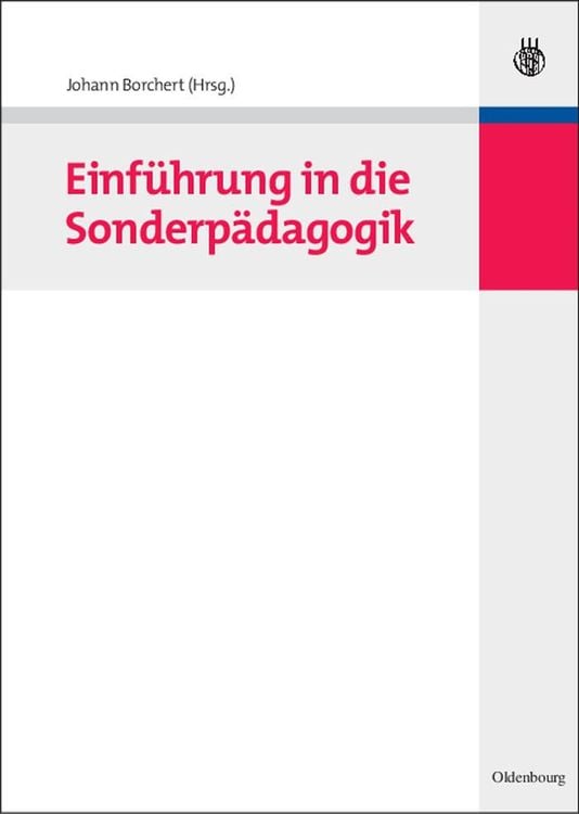 Bild vom Artikel Einführung in die Sonderpädagogik vom Autor Johann Borchert
