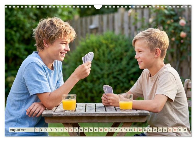 Produktbild: Unbeschwerte Jahre - Jungen zwischen Abenteuer und Freundschaft (Wandkalender 2027 DIN A3 quer), CALVENDO Monatskalender