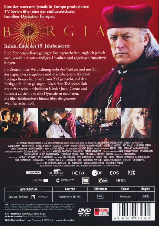 Produktbild: Borgia - Staffel 1 [DC] [6 DVDs]