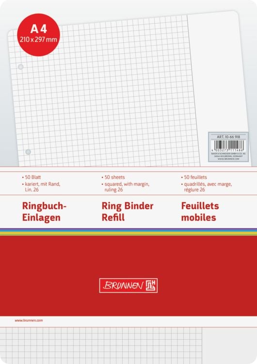 Produktbild: Brunnen Ringbucheinlage A4 Lin26 50Bl