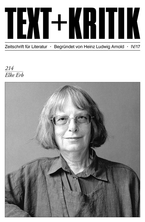 Produktbild: TEXT + KRITIK 214 - Elke Erb