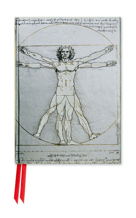 Produktbild: Premium Notizbuch DIN A6: Leonardo da Vinci, Vitruvianischer Mensch