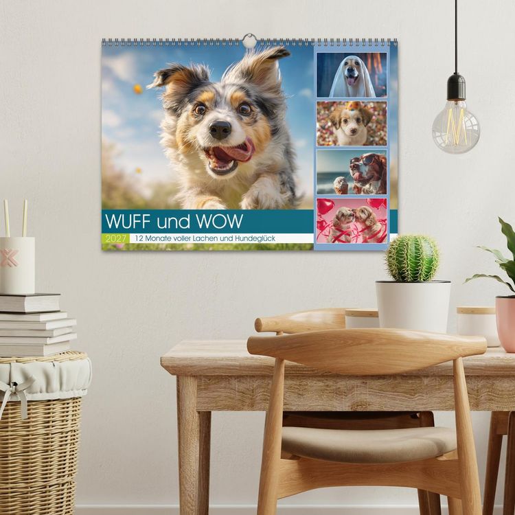 Produktbild: WUFF und WOW (Wandkalender 2027 DIN A3 quer), CALVENDO Monatskalender