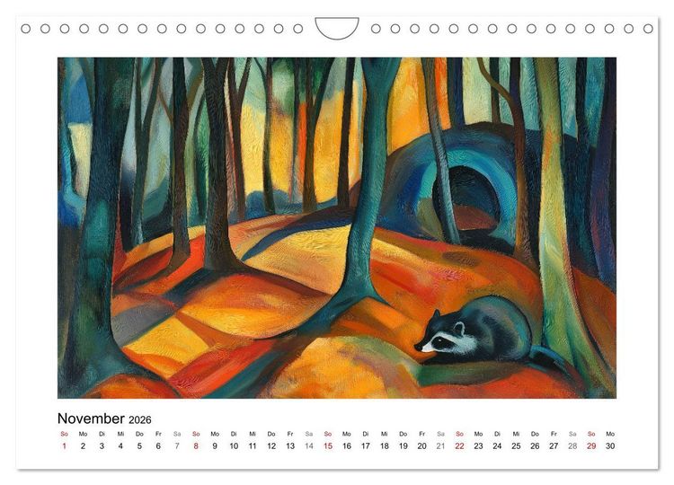 Produktbild: Expressionistisch durchs Jahr (Wandkalender 2026 DIN A4 quer), CALVENDO Monatskalender