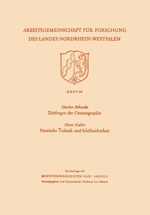 Produktbild: Zeitfragen der Ozeanographie. Nautische Technik und Schiffssicherheit