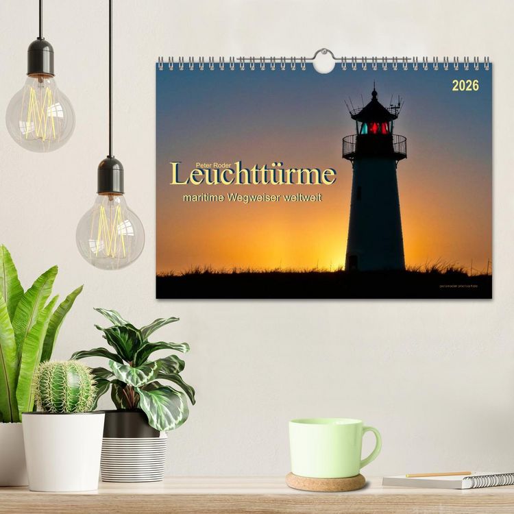 Produktbild: Leuchtt&uuml;rme - maritime Wegweiser weltweit (Wandkalender 2026 DIN A4 quer), CALVENDO Monatskalender