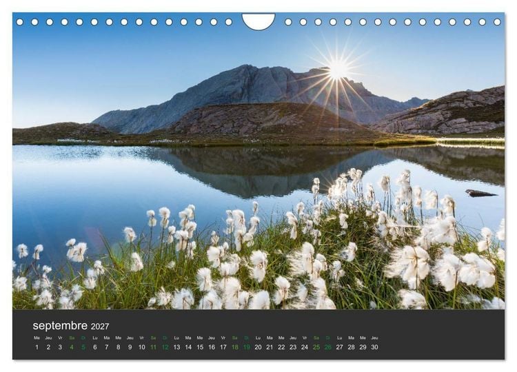 Produktbild: Lacs de montagne. Miroir des cimes (Calendrier mural 2027 DIN A4 vertical), CALVENDO calendrier mensuel