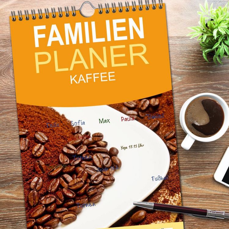 Produktbild: Familienplaner 2026 - KAFFEE 2026 mit 5 Spalten (Wandkalender, 21 x 45 cm) CALVENDO
