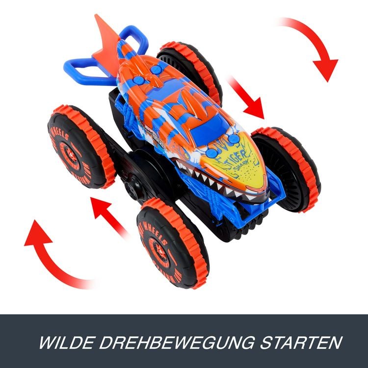 Produktbild: Hot Wheels Monster Trucks Tiger Shark Climber RC-Fahrzeug, batteriebetriebener